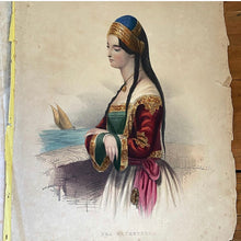 Load image into Gallery viewer, Antique Lithographs Hand-Coloured Costume Art