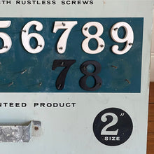 Load image into Gallery viewer, Vintage Everite Plastics Numbers Display Shop Counter Advertising