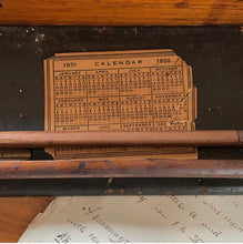 Load image into Gallery viewer, Vintage Wooden Ink Set with Ceramic Wells