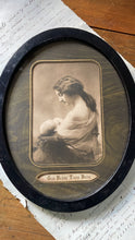 Load image into Gallery viewer, Antique Framed Photograph of a Mother and Baby Newborn Nursery Christening
