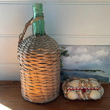 Load image into Gallery viewer, Woven Cane Covered Bottle Wicker Coastal Decor Beachhouse
