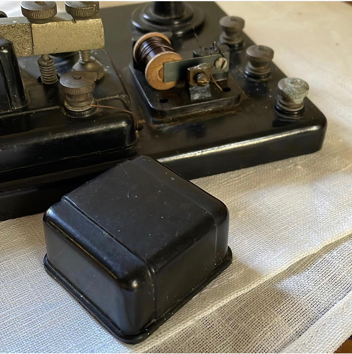 Clé Morse Ancienne WW2 Avec Bobine étincelle Spark Gap Très Rare DMY 7601