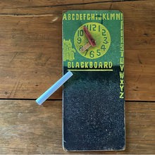 Load image into Gallery viewer, Child’s Blackboard Clock Toy Vintage Educational Chalk Board
