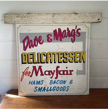 Load image into Gallery viewer, Vintage Delicatessen Flange Sign
