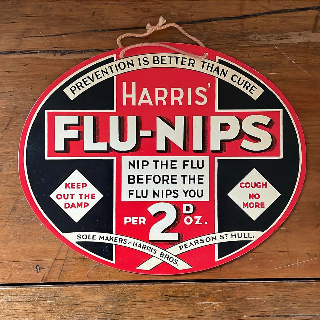 New Old Stock Pharmacy Advertisement Flu-Nips Medicine