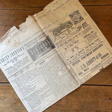 Load image into Gallery viewer, Antique Newspaper The Bendigo Advertiser 1922
