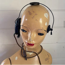 Load image into Gallery viewer, Bakelite Headset Vintage War Time Headphones
