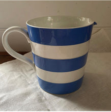 Load image into Gallery viewer, Cornishware TG Green Milk Jug Blue &amp; White Stripe Ceramic Pitcher
