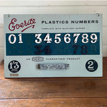 Load image into Gallery viewer, Vintage Everite Plastics Numbers Display Shop Counter Advertising
