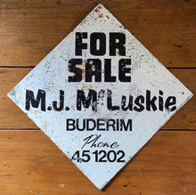 Load image into Gallery viewer, Vintage Metal Real Estate Sign Buderim Sunshine Coast
