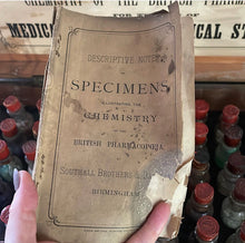 Load image into Gallery viewer, Antique Chemical Specimens Southall’s Teaching Aid
