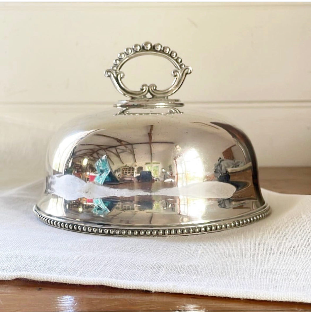 Antique Silver Plated Food Cover Cloche