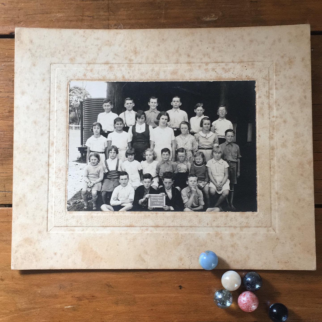 Vintage School Photo Class Photograph Black and White Photography