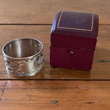 Load image into Gallery viewer, Vintage Silver Plate Serviette Napkin Ring with Fitted Case
