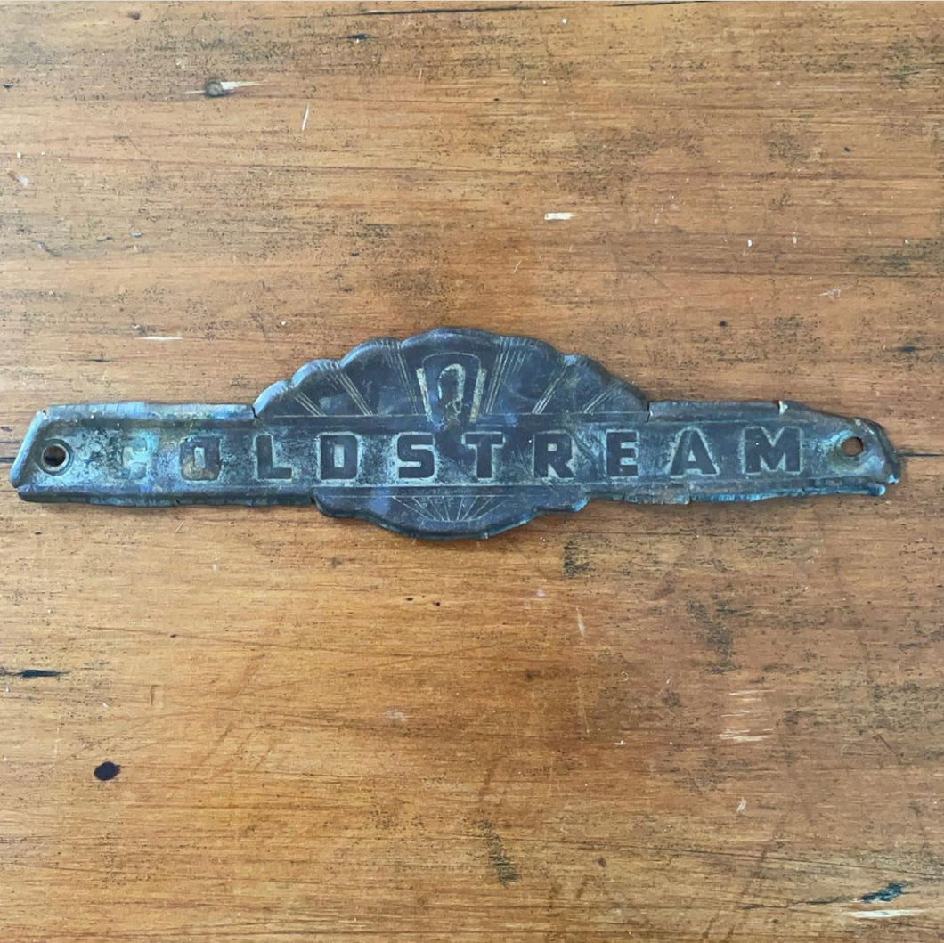 Vintage Coldstream Metal Plaque Sign Advertising