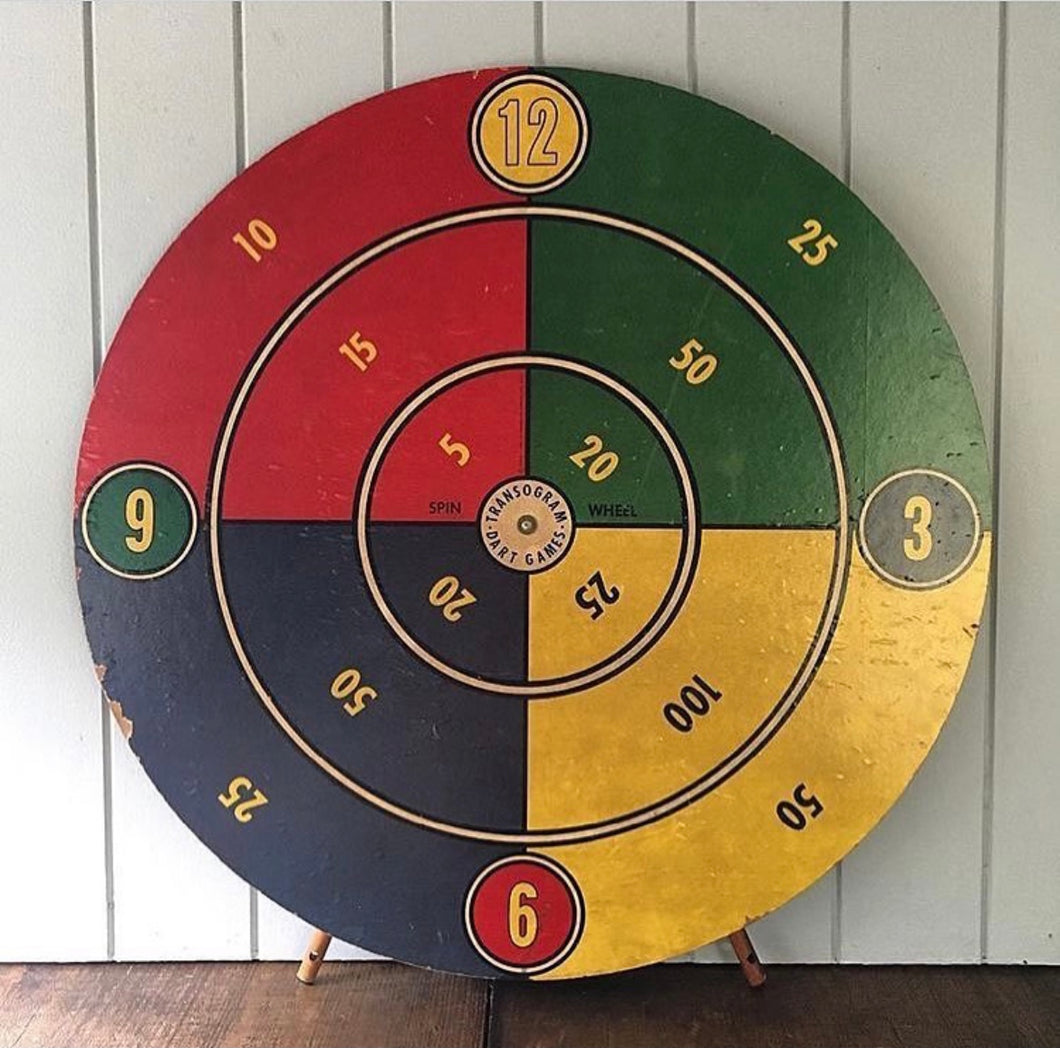 Vintage Spinning Wheel Dart Game