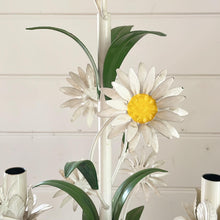 Load image into Gallery viewer, French Tole Daisy Chandelier Toleware Light Pendant
